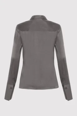 Shirts*St. Agni Soft Silk Shirt - Pewter Grey