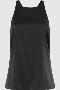 Tops*St. Agni Soft Silk Suspender Top - Black