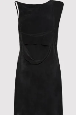 Dresses*St. Agni Sophia Drape Mini Dress - Washed Black