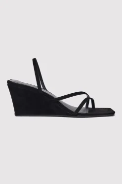 Heels*St. Agni Spiral Wedge - Black