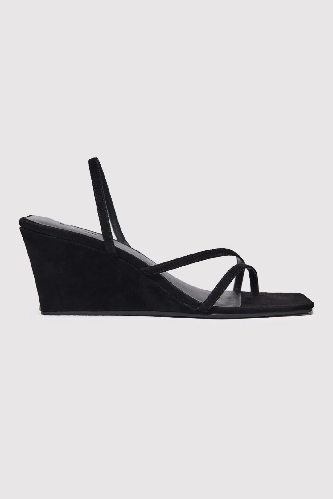 Heels*St. Agni Spiral Wedge - Black