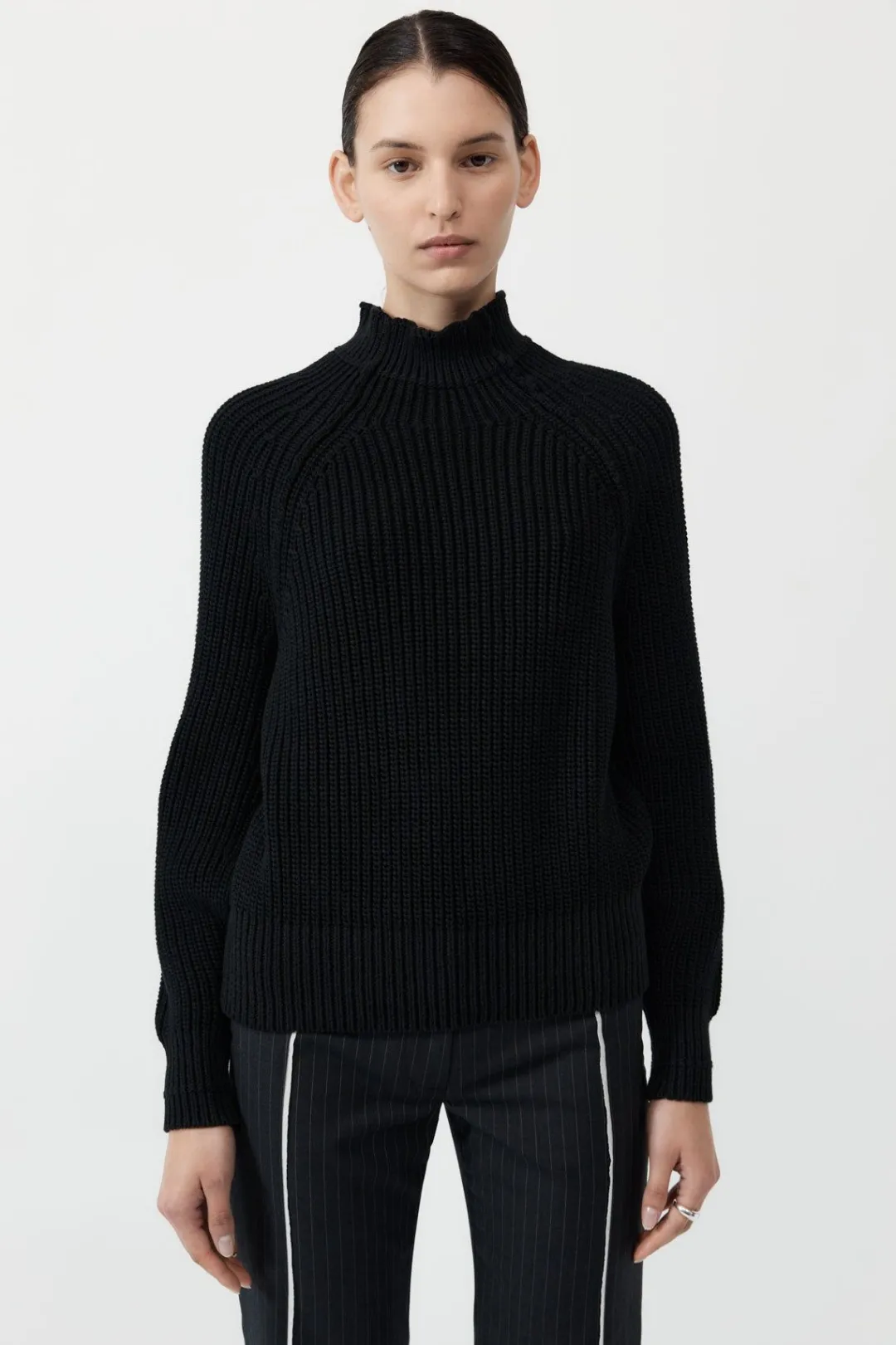 Knitwear*St. Agni Split Sleeve Jumper - Black