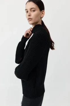 Jumpers*St. Agni Split Sleeve Jumper - Black