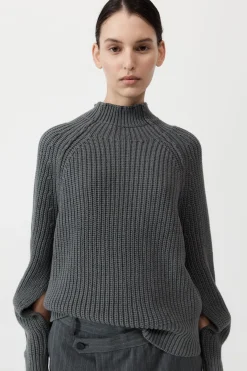 Jumpers*St. Agni Split Sleeve Jumper - Smoke