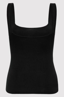 Singlets*St. Agni Square Neck Knit Singlet - Black