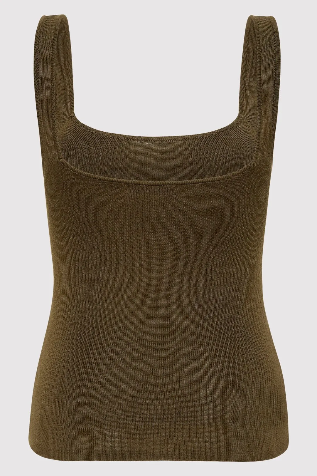 Knitwear*St. Agni Square Neck Knit Singlet - Kelp