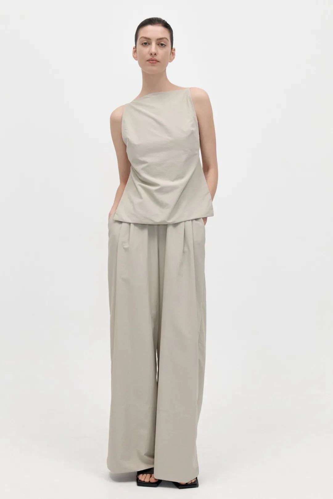 Singlets*St. Agni Square Neck Top - Birch