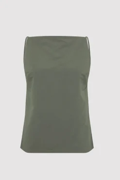 Tops*St. Agni Square Neck Top - Thyme