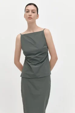 Singlets*St. Agni Square Neck Top - Thyme