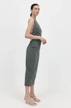Singlets*St. Agni Square Neck Top - Thyme