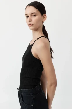Tops*St. Agni Square Tank - Black