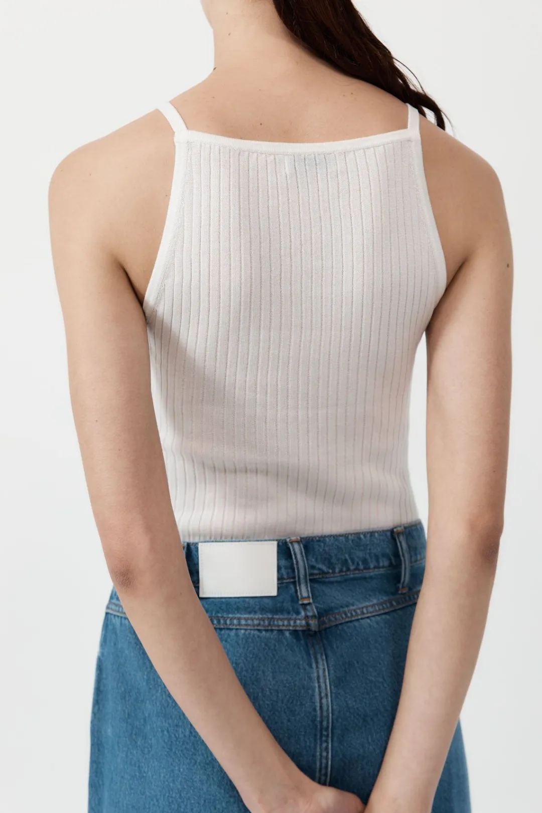 Knitwear*St. Agni Square Tank - White