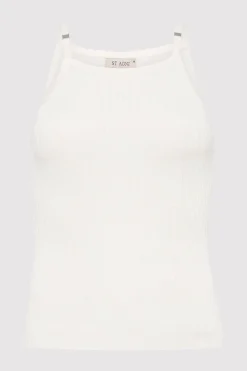 Knitwear*St. Agni Square Tank - White
