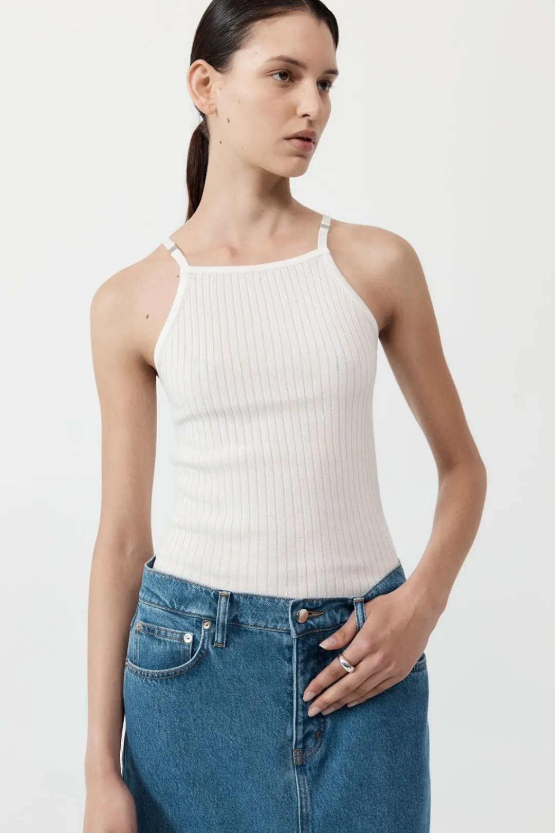 Singlets*St. Agni Square Tank - White