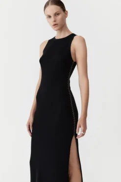 Dresses*St. Agni Stitch Detail Dress - Black