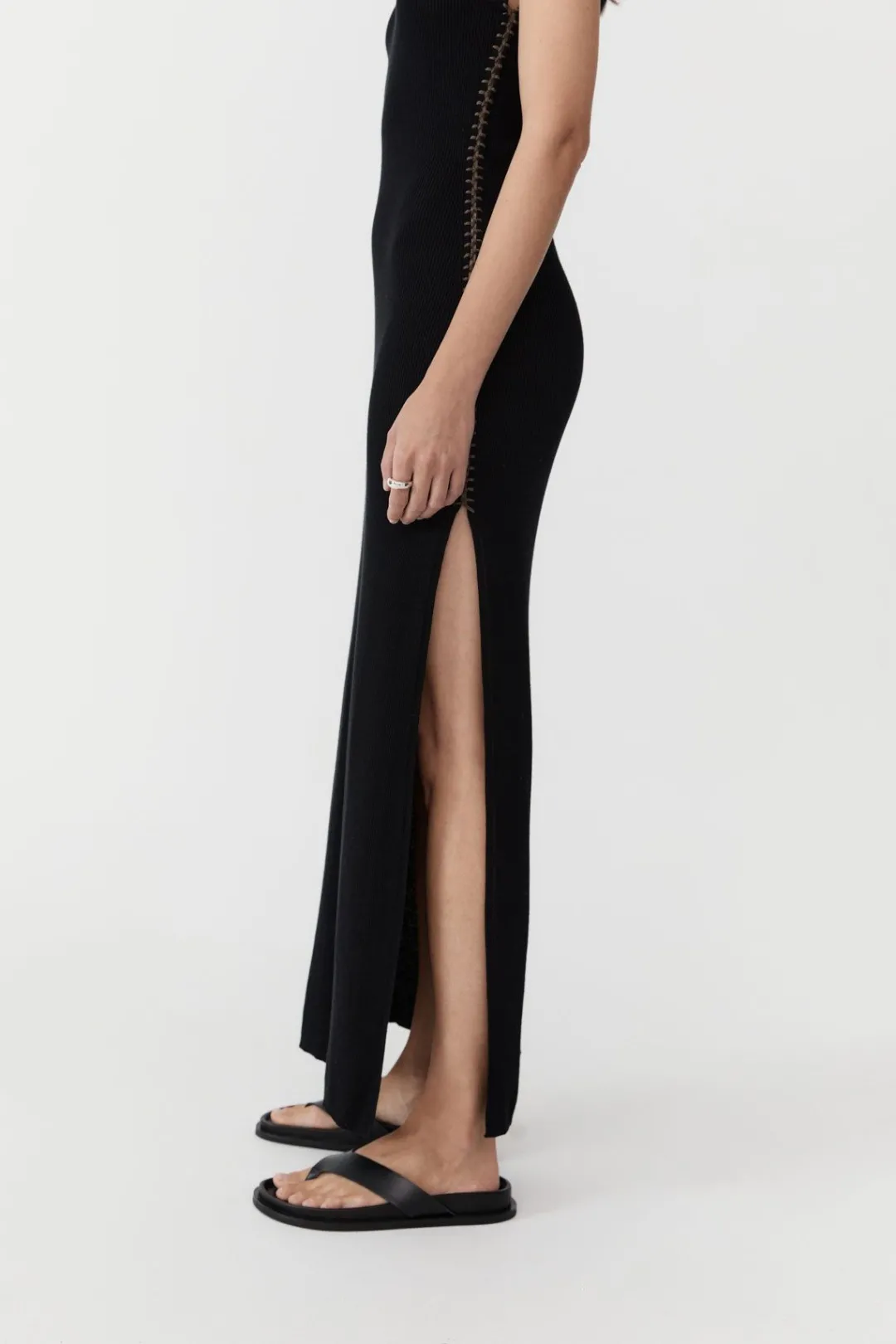 Dresses*St. Agni Stitch Detail Dress - Black