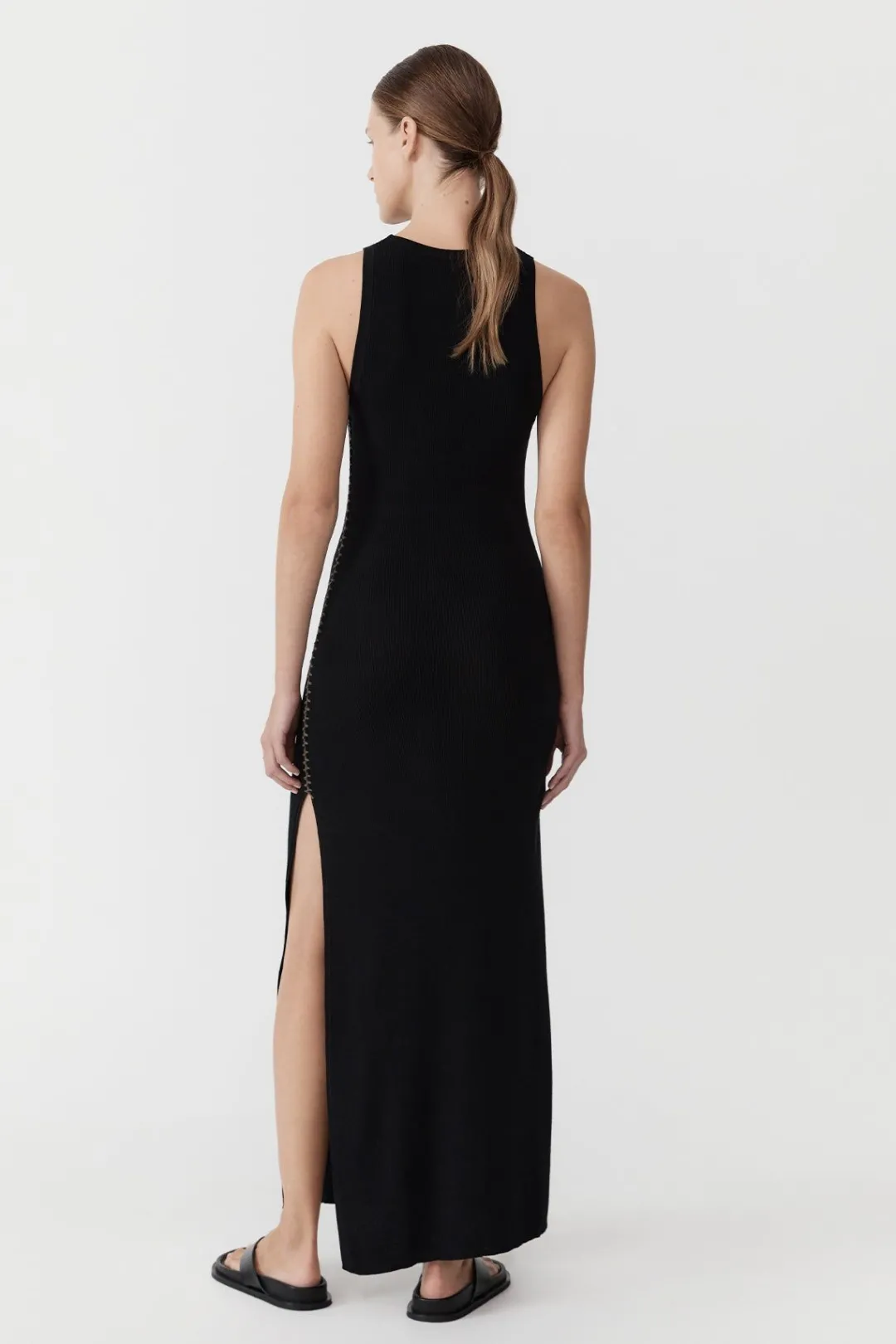 Dresses*St. Agni Stitch Detail Dress - Black