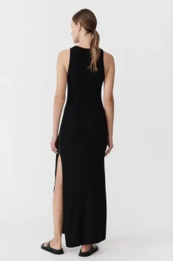 Basics*St. Agni Stitch Detail Dress - Black
