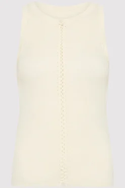 Basics*St. Agni Stitch Detail Tank - Ivory