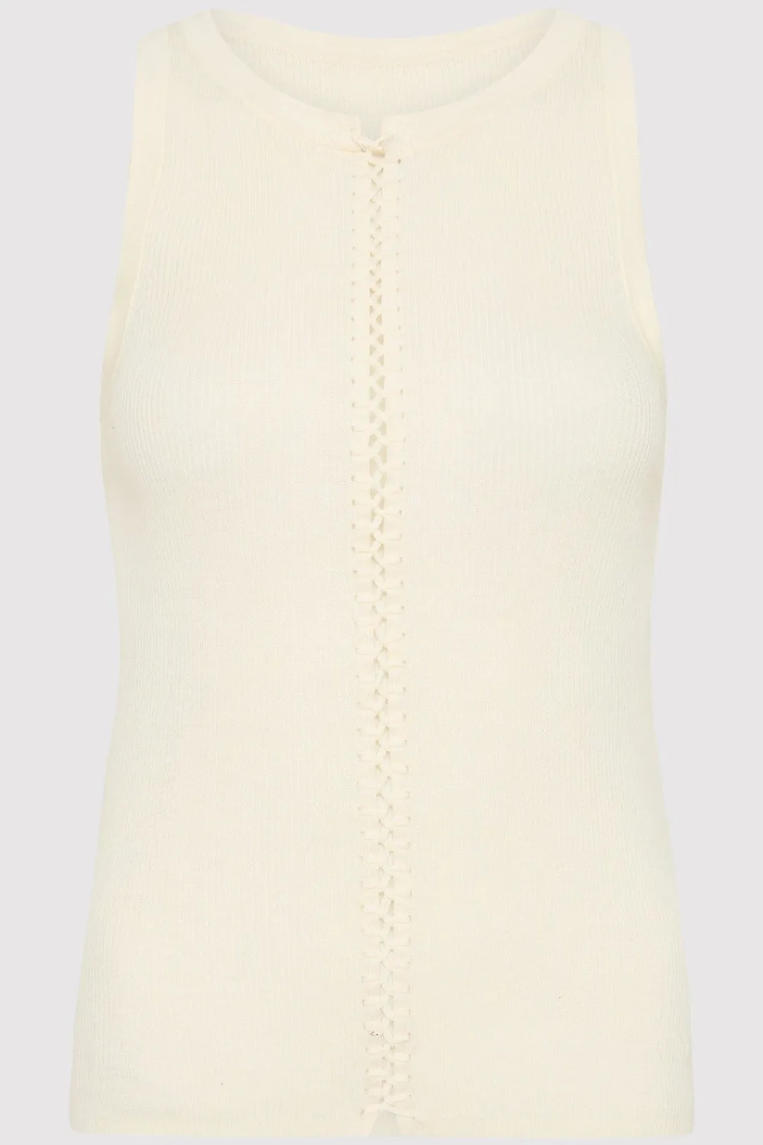 Basics*St. Agni Stitch Detail Tank - Ivory