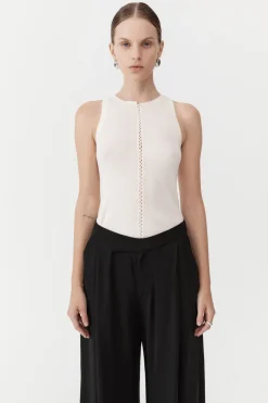 Singlets*St. Agni Stitch Detail Tank - Ivory