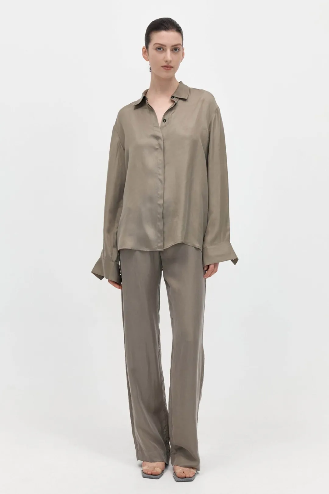 Pants*St. Agni Straight Leg Trousers - Castor Grey