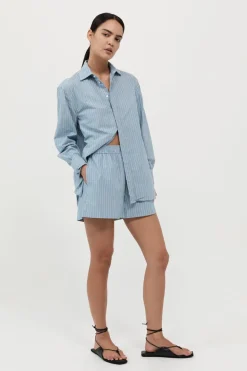 Shorts*St. Agni Stripe Boxer Short - Blue Stripe
