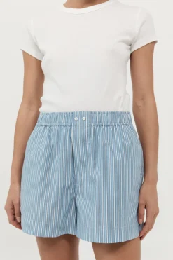 Unisex*St. Agni Stripe Boxer Short - Blue Stripe