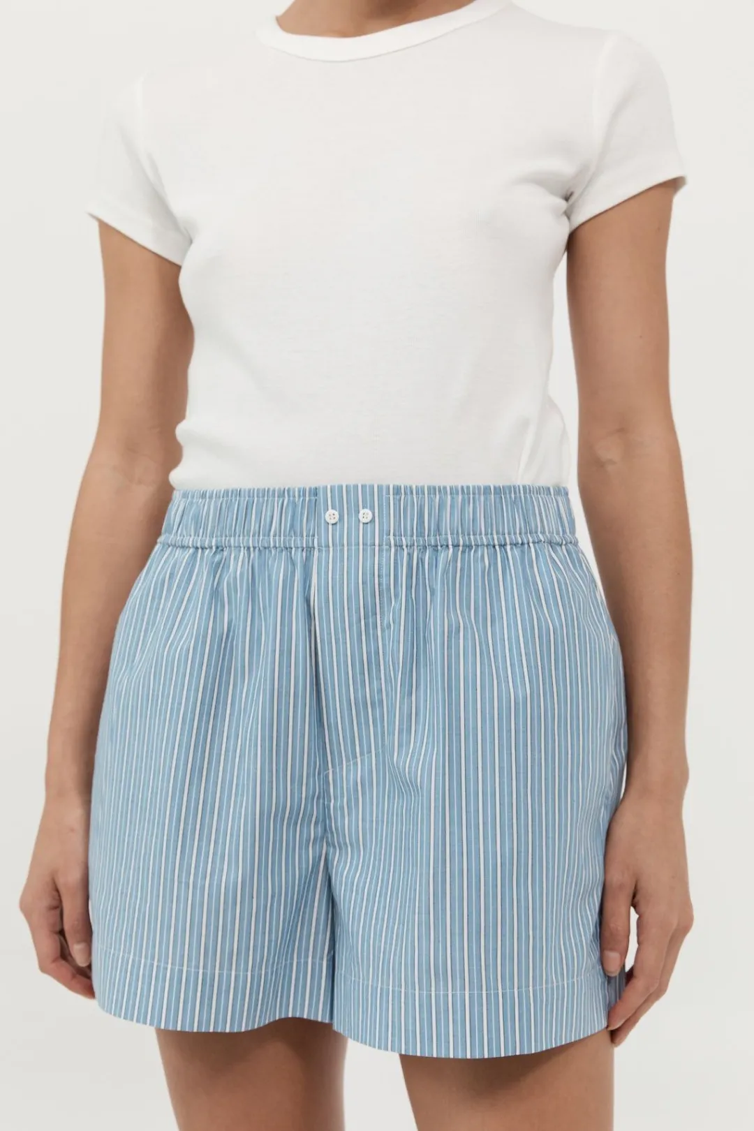 Unisex*St. Agni Stripe Boxer Short - Blue Stripe
