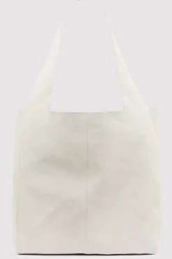 Bags*St. Agni Suede Soft Tote - Cool White
