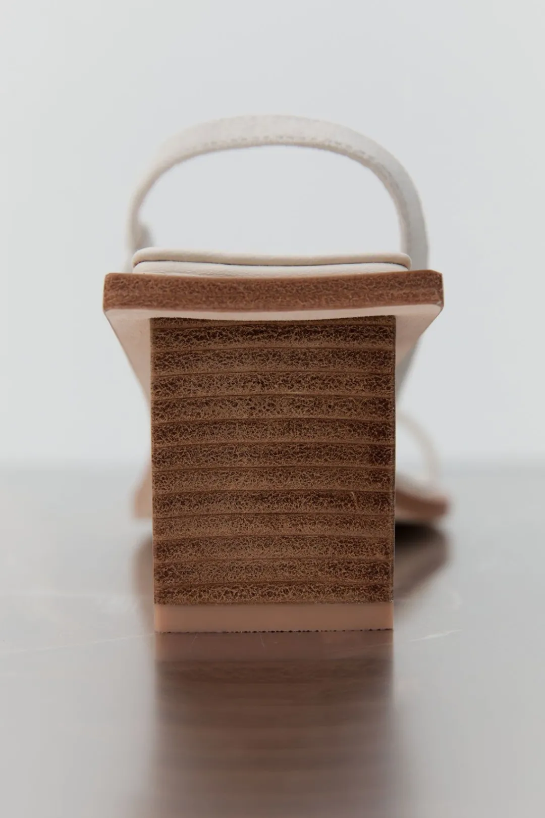 Heels*St. Agni Suede Strap Heel - Cool White