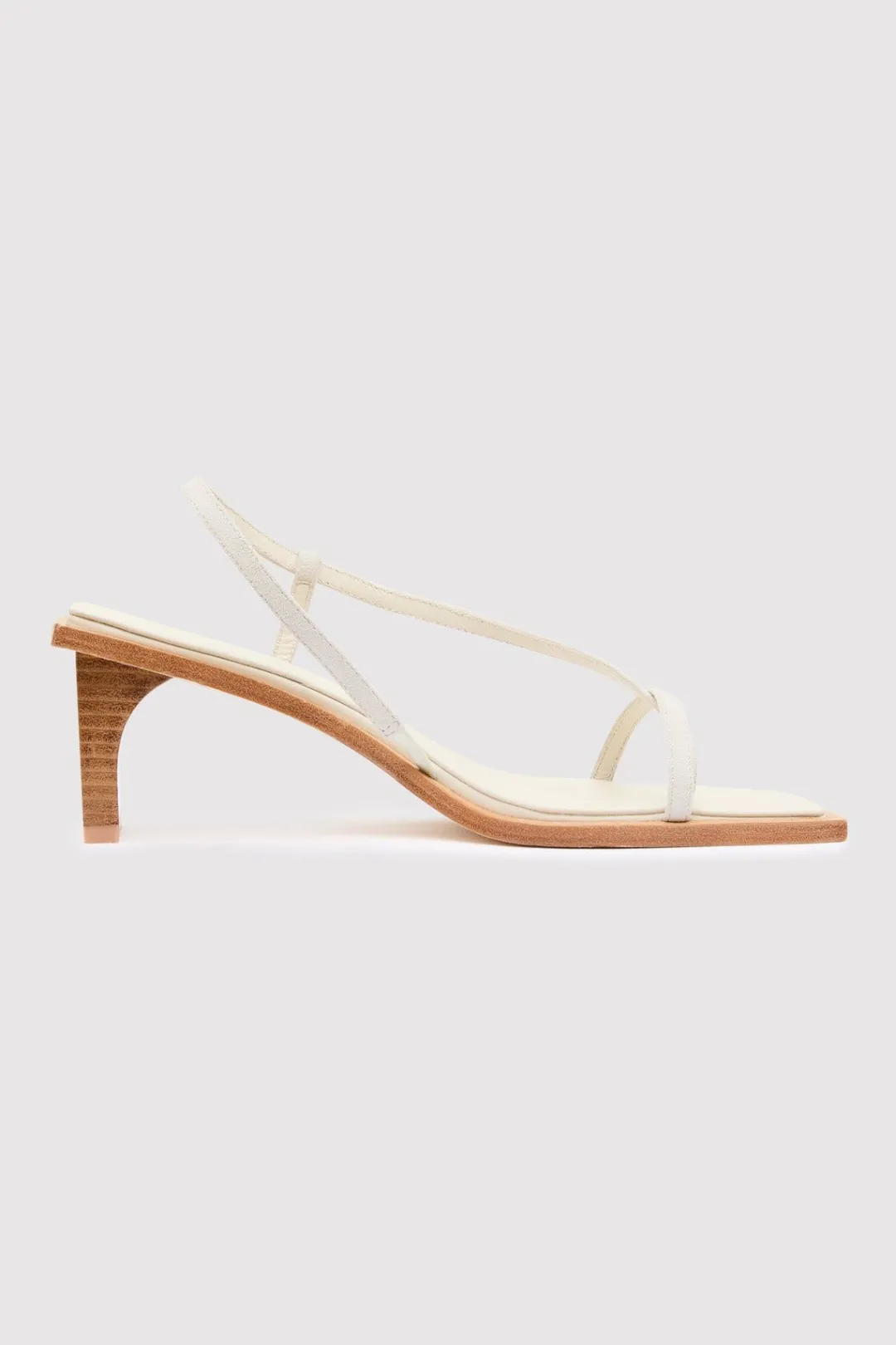 Heels*St. Agni Suede Strap Heel - Cool White