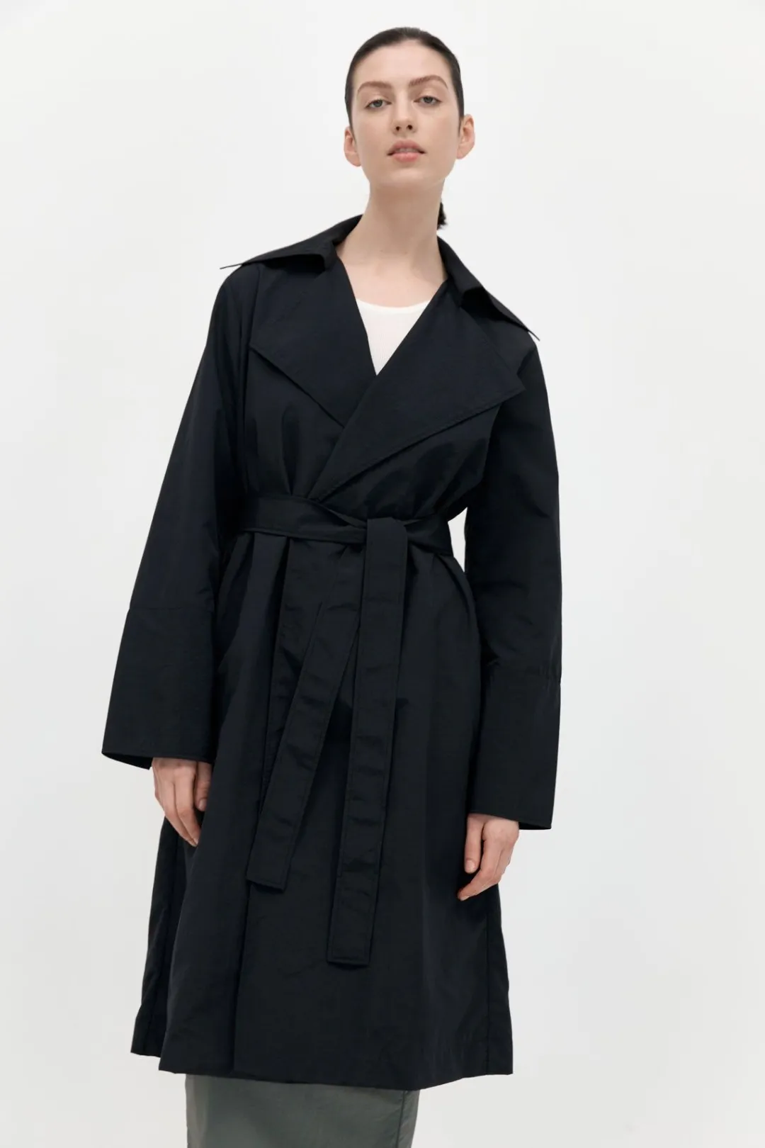 Jackets*St. Agni Summer Trench Coat - Black