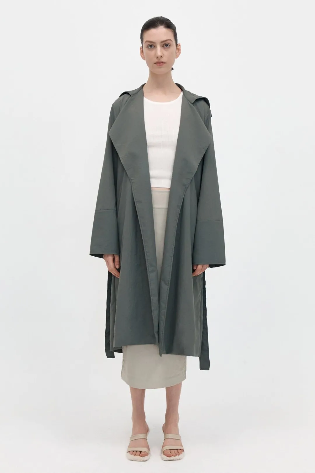 Jackets*St. Agni Summer Trench Coat - Thyme
