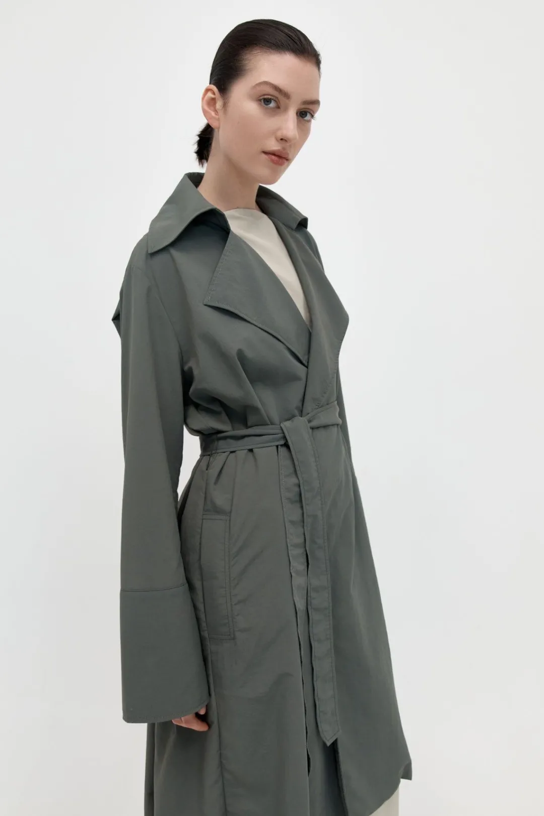 Jackets*St. Agni Summer Trench Coat - Thyme