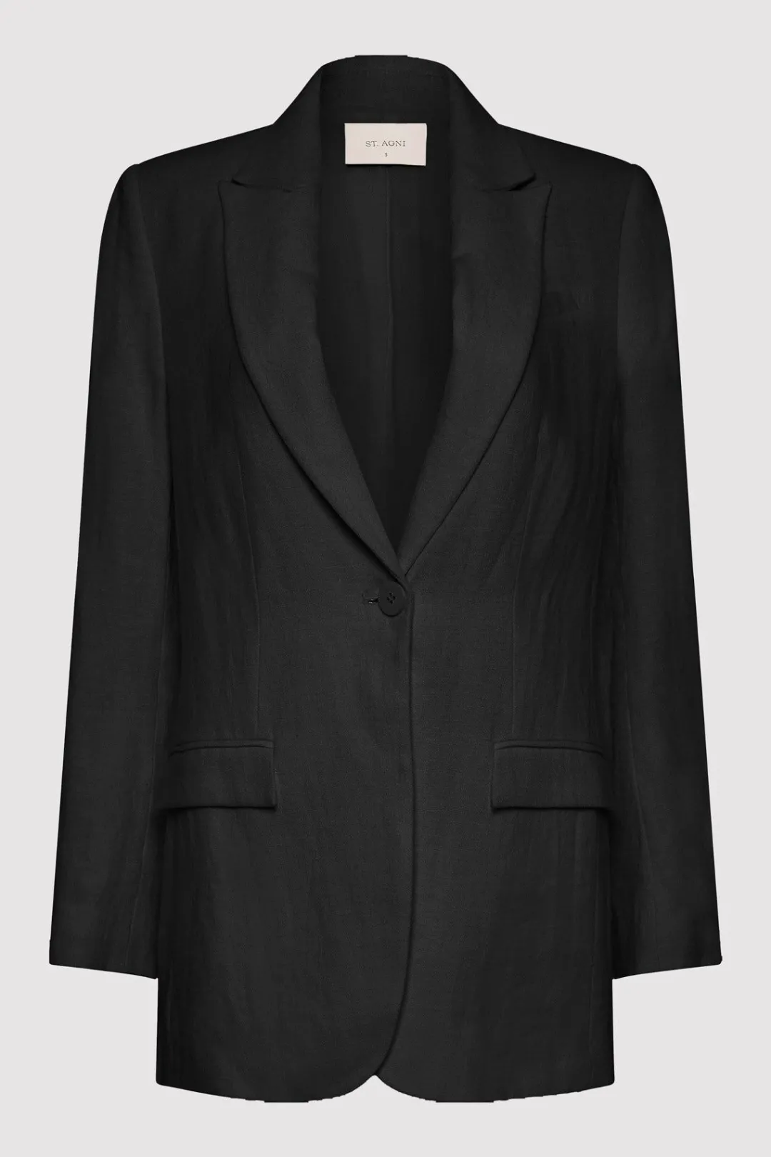 Tailoring*St. Agni Tailored Linen Blazer - Black