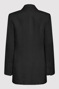 Tailoring*St. Agni Tailored Linen Blazer - Black