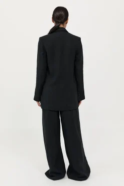 Jackets*St. Agni Tailored Linen Blazer - Black