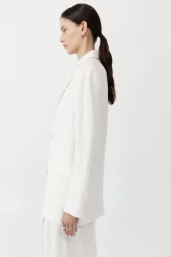 Jackets*St. Agni Tailored Linen Blazer - Ivory