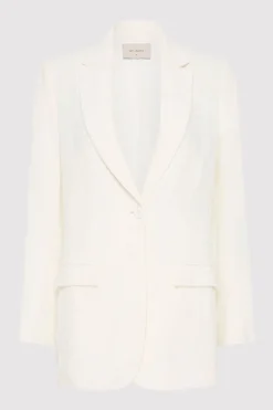 Jackets*St. Agni Tailored Linen Blazer - Ivory