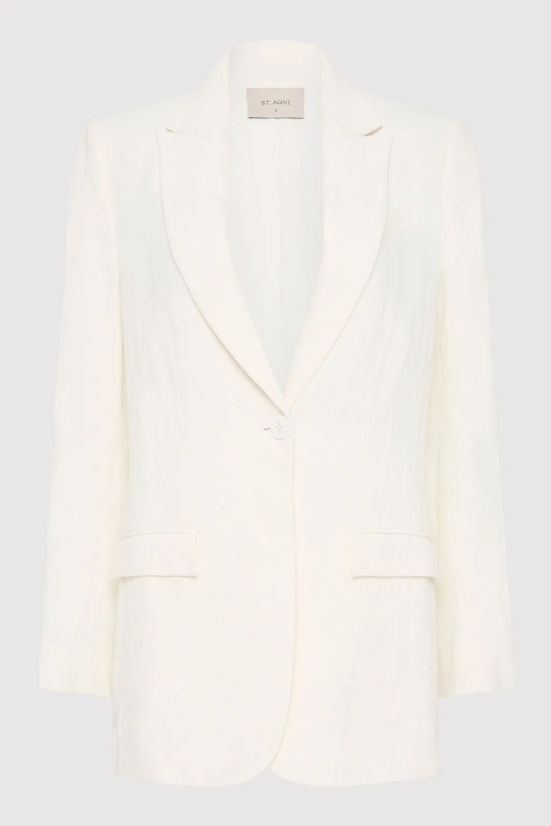 Jackets*St. Agni Tailored Linen Blazer - Ivory
