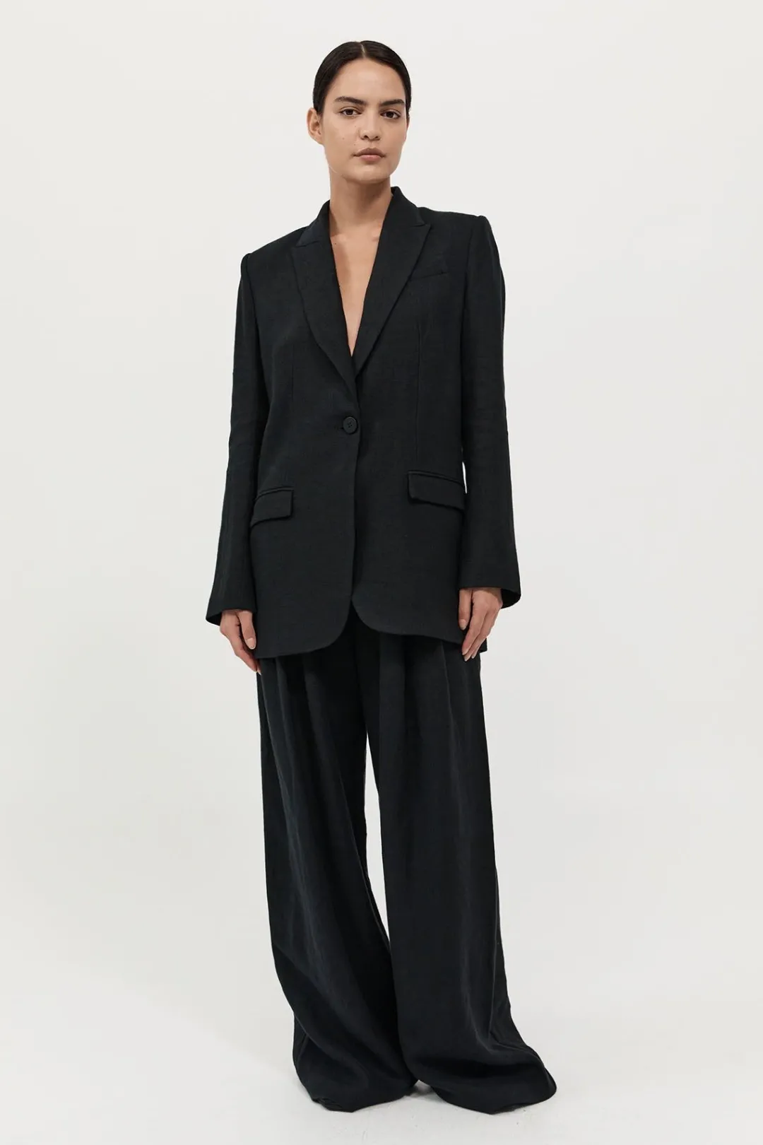 Tailoring*St. Agni Tailored Linen Pants - Black