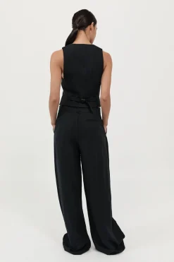 Pants*St. Agni Tailored Linen Pants - Black