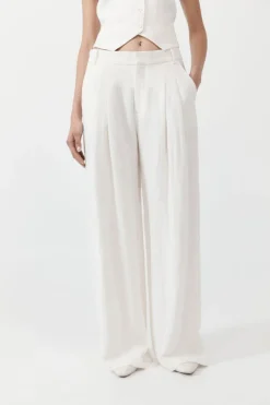 Tailoring*St. Agni Tailored Linen Pants - Ivory