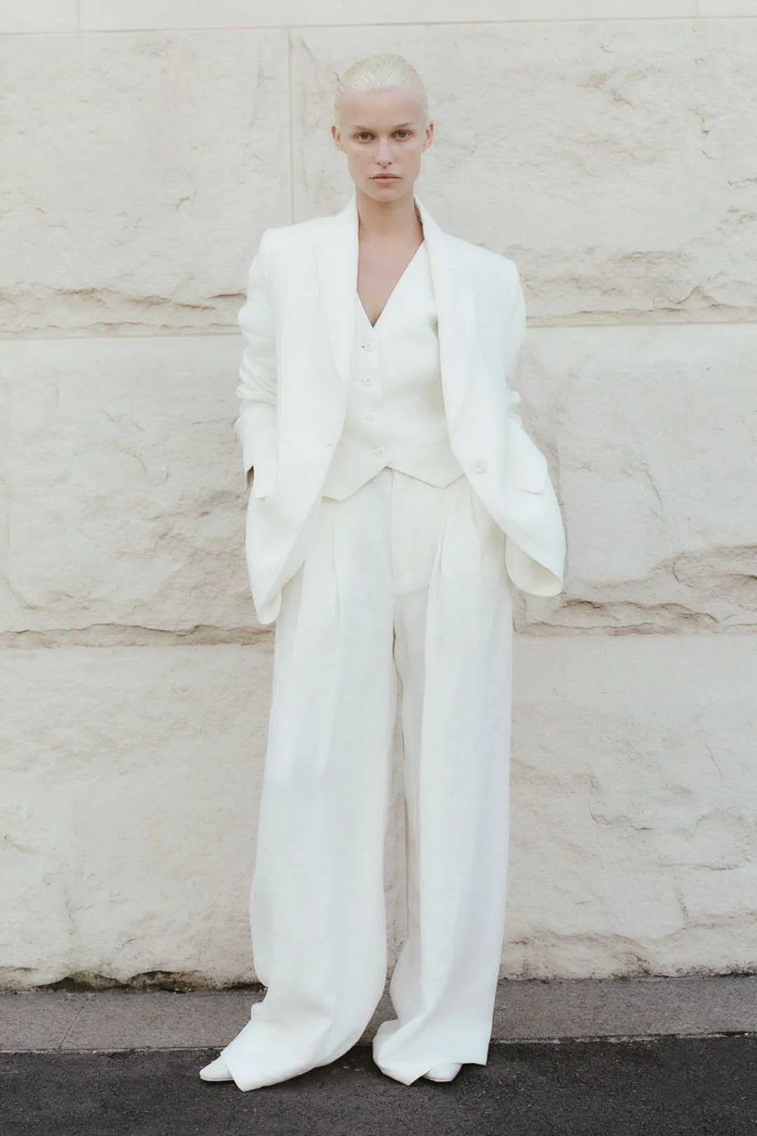 Tailoring*St. Agni Tailored Linen Pants - Ivory