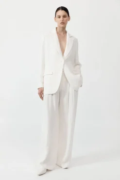 Pants*St. Agni Tailored Linen Pants - Ivory