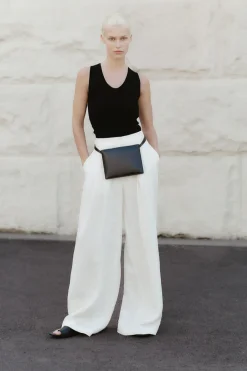 Pants*St. Agni Tailored Linen Pants - Ivory
