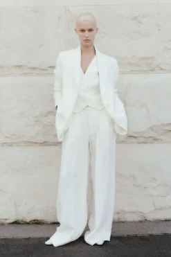 Tailoring*St. Agni Tailored Linen Vest - Ivory