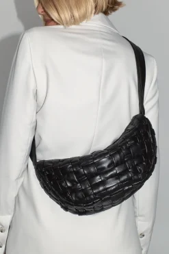 Bags*St. Agni Textured Crescent Bag - Black