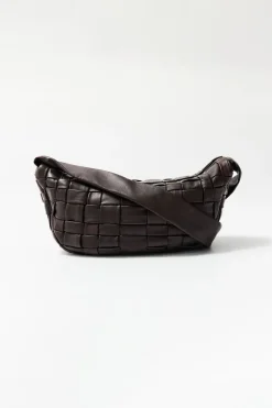 Bags*St. Agni Textured Crescent Bag - Chocolate